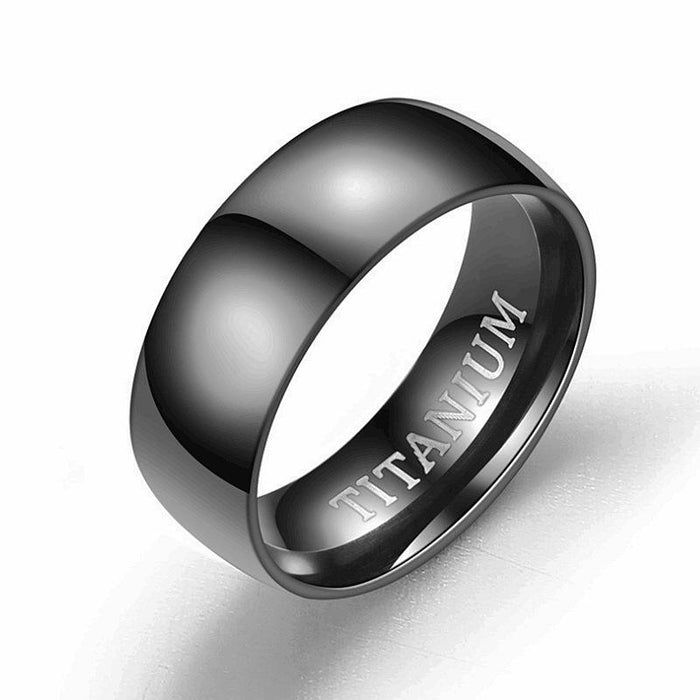 Titanium Steel Ring Stainless Steel Black Ring