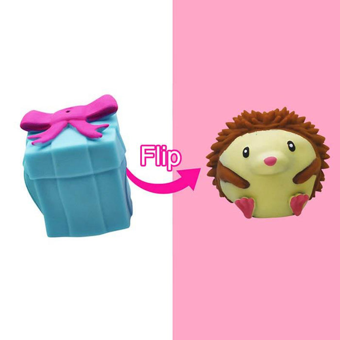 Flip Gift Box Cute Pet Pinch Animal Silicone Toy