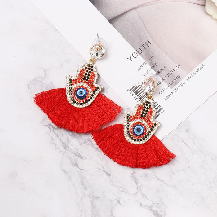 New fan tassel female Earrings accessories