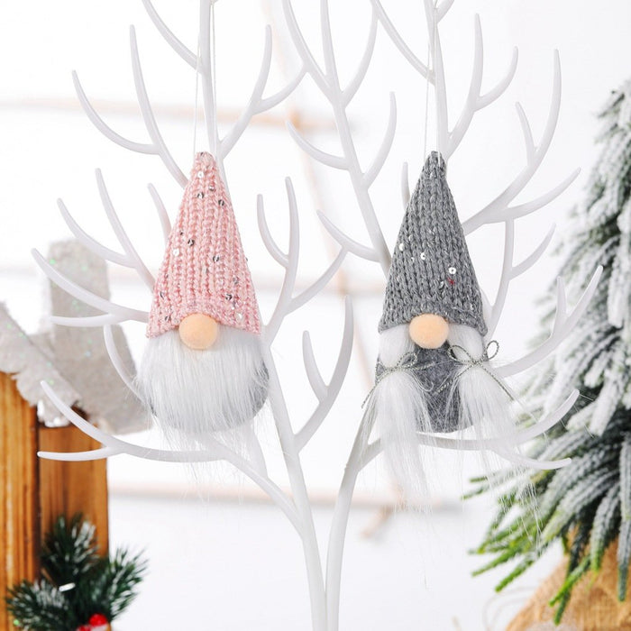 Christmas Decorations Pointy Hat Faceless Doll Pendant