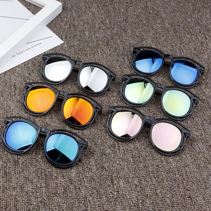 Children's Sunglasses round frame hollowed out colourful