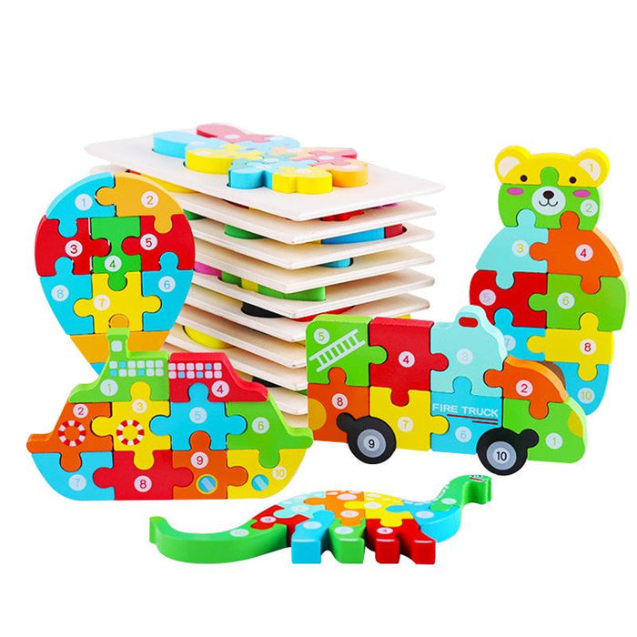 Children's Wooden 3D Puzzle Puzzle Toy