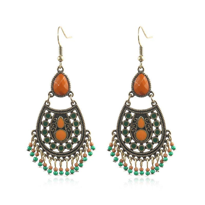 Ethnic Vintage Boho Beads Tassel Earrings