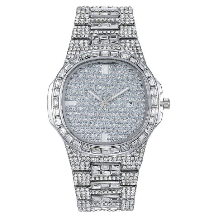 Women Watch Rhinestone Steel Quartz Fashion Wristwatch LLZ13891