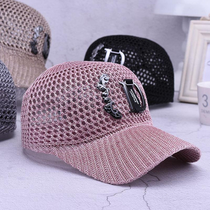 Summer Fashion Hollow Letter D Sun Protection Knight Cap