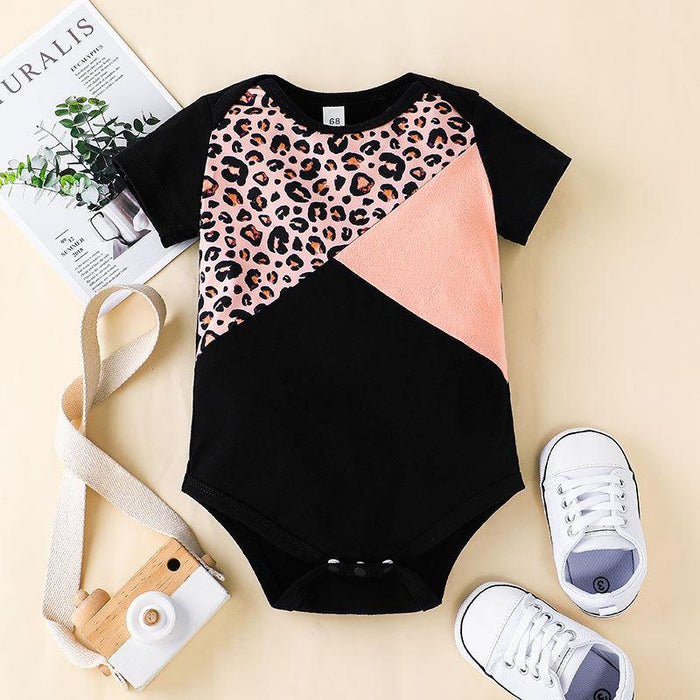 Baby Leopard Pattern Jumpsuit Newborn Romper