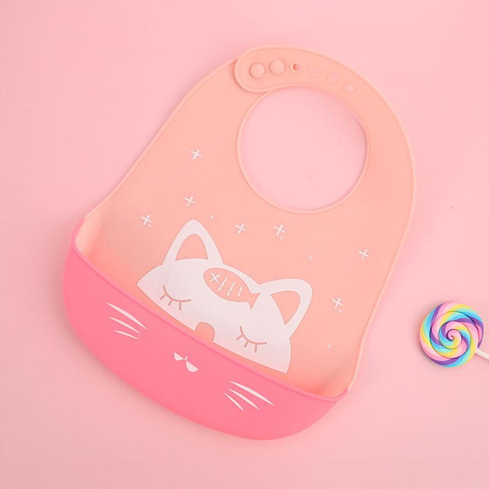 Baby Silicone Bib Waterproof Super Soft Children's Saliva Bag