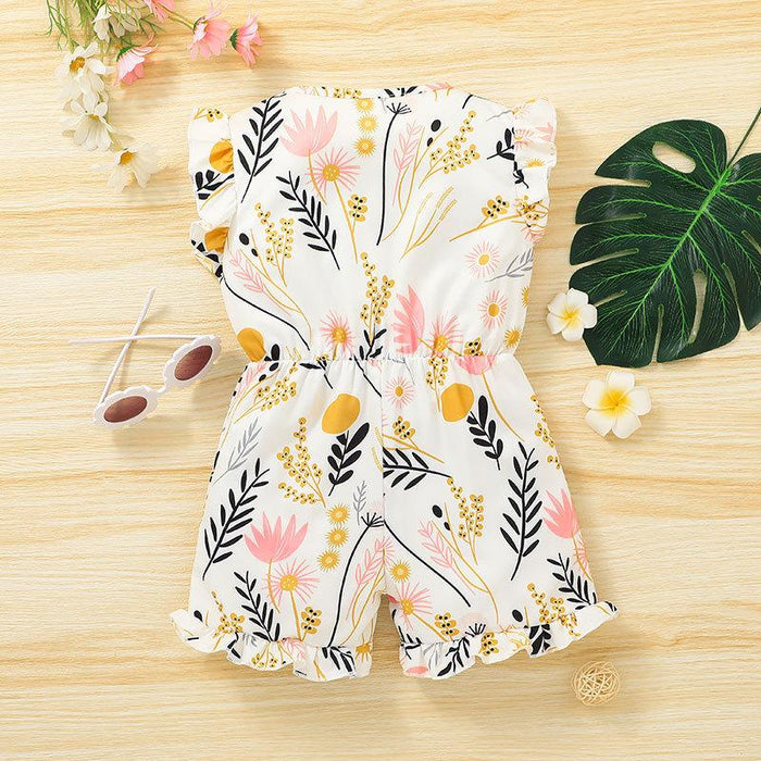 Kids Summer Printed Jumpsuit