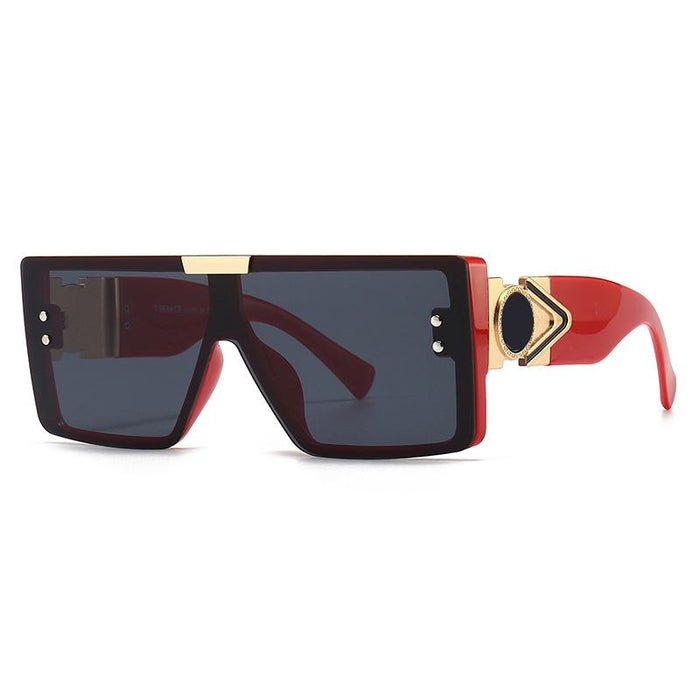 Large frame sunglasses frameless conjoined Sunglasses