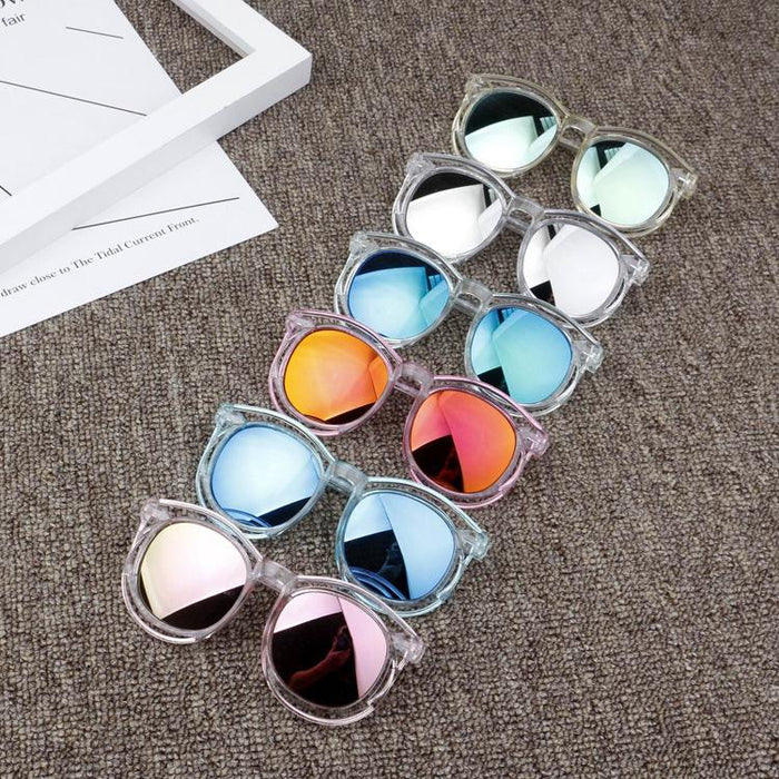 Children's Sunglasses round frame hollowed out colorful