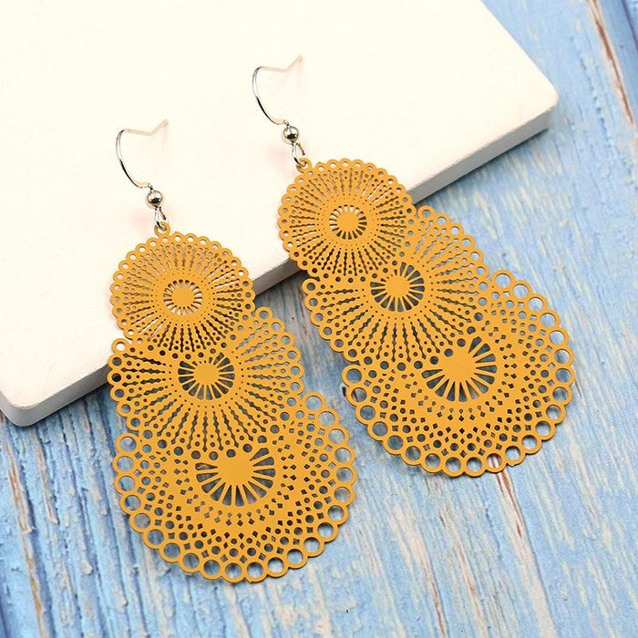 Boho Pattern Fashion Colorful Earrings