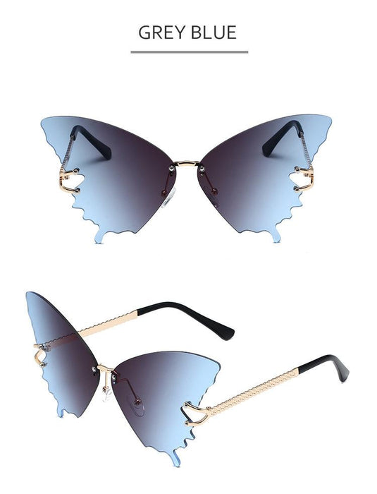 Butterfly sunglasses female large frame gradient