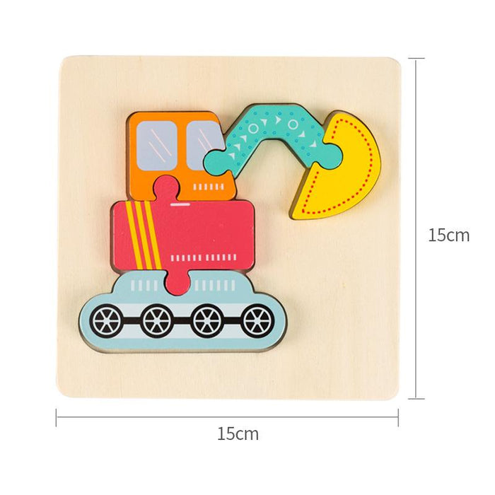 Children's Cartoon Puzzle Puzzle Wooden Toy