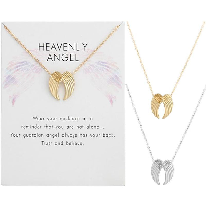 Angel Wings Necklace Angel Wings Card Necklace