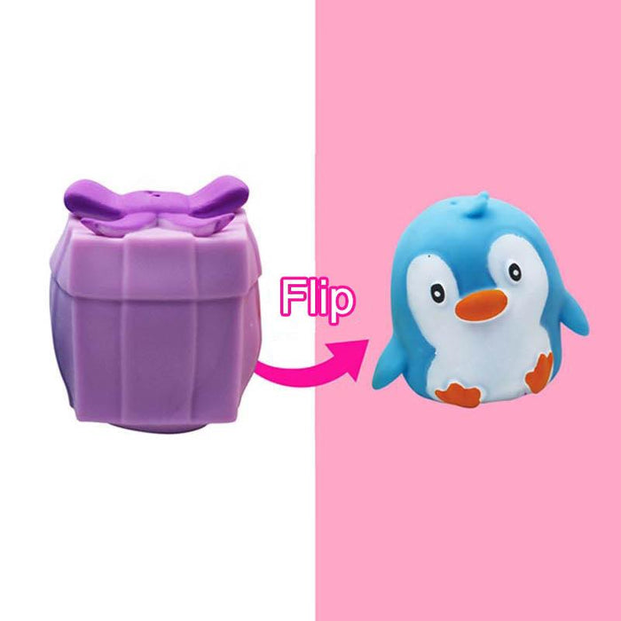 Flip Gift Box Cute Pet Pinch Animal Silicone Toy