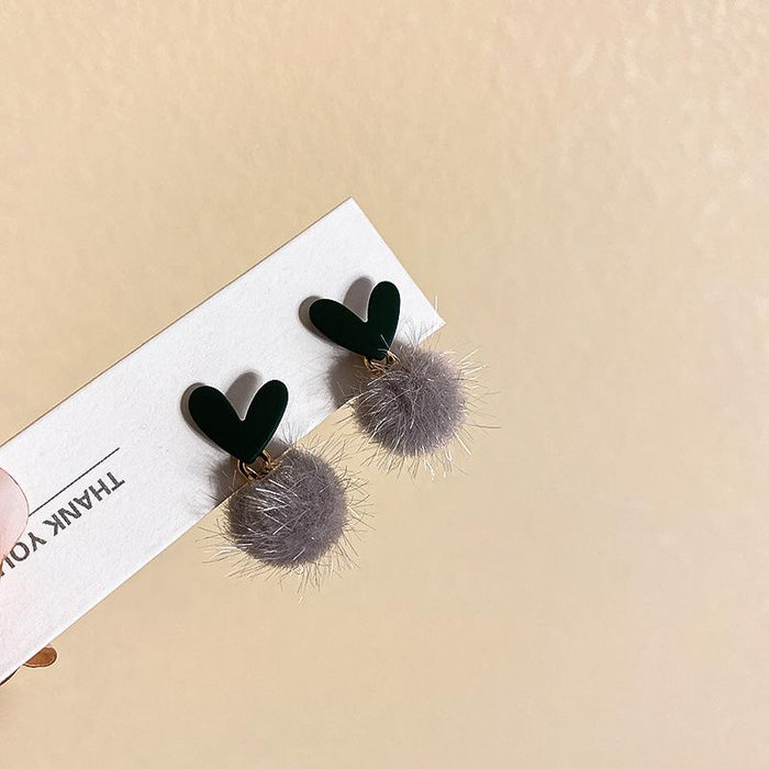 Heart Hairball Earrings