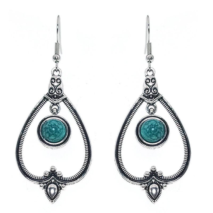 Ethnic Style Female Bohemian Court Style U-shaped Earrings Jewelry