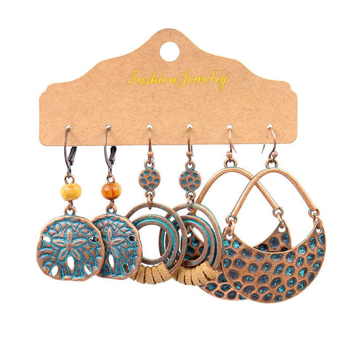 Geometric Bohemian National Style Fashion Big Circle Tassel Earrings