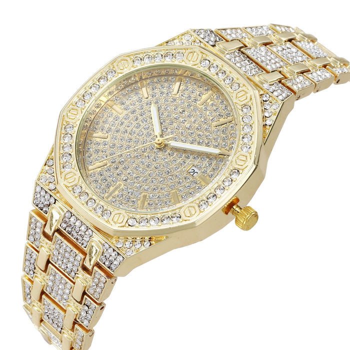 Women Watch Rhinestone Steel Quartz Fashion Wristwatch LLZ13888