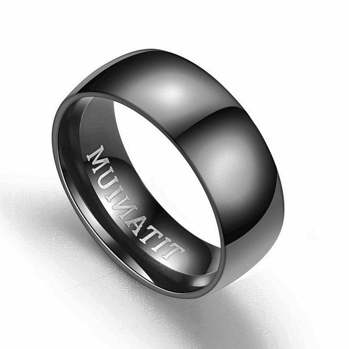 Titanium Steel Ring Stainless Steel Black Ring