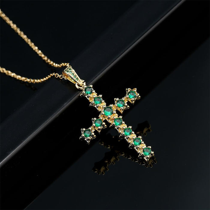 New Personalized Five Pointed Star Cross Pendant Necklace