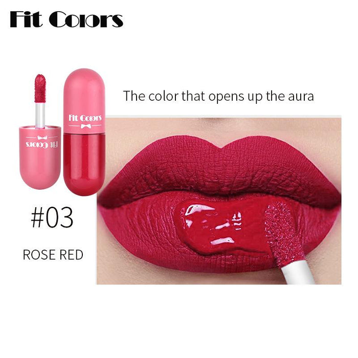 5-colour Mini capsule lip gloss non stick cup matte