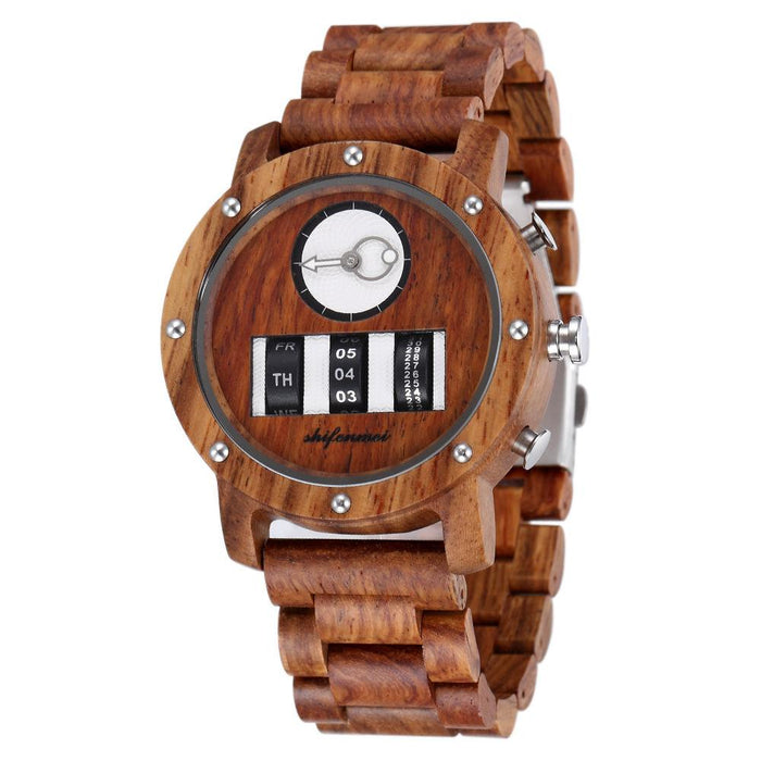 Multifunctional Men's Wooden Watch Outdoor Sports Watch