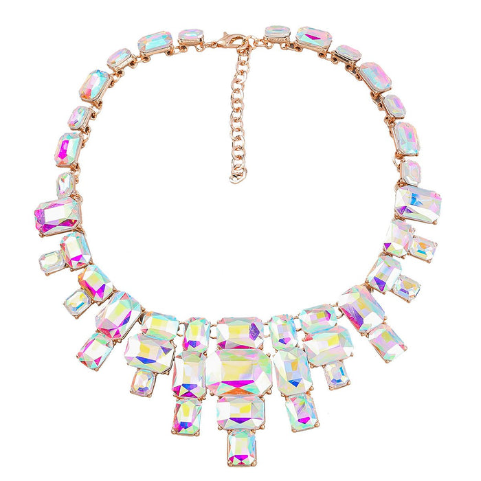 Women's Multicolour Rhinestone Alloy Clavicle Chain Necklace