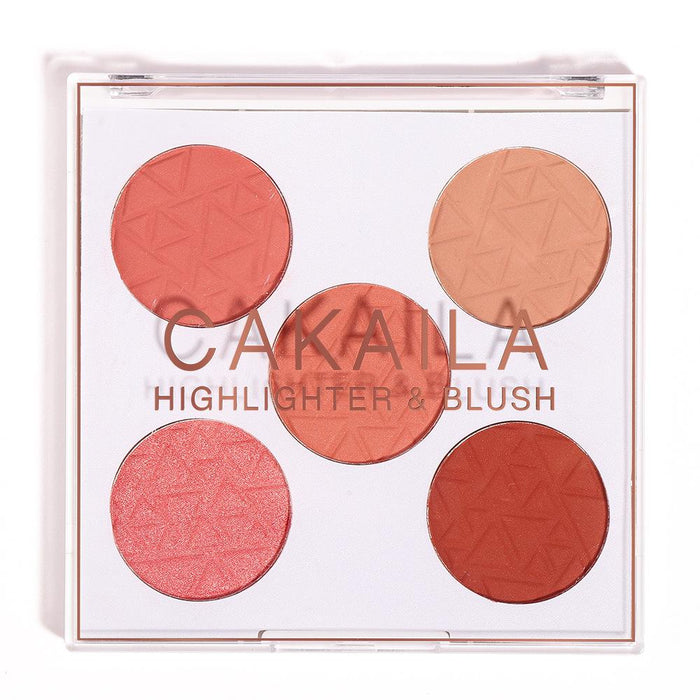 Five colour rouge cheeks red disc matte pearlescent