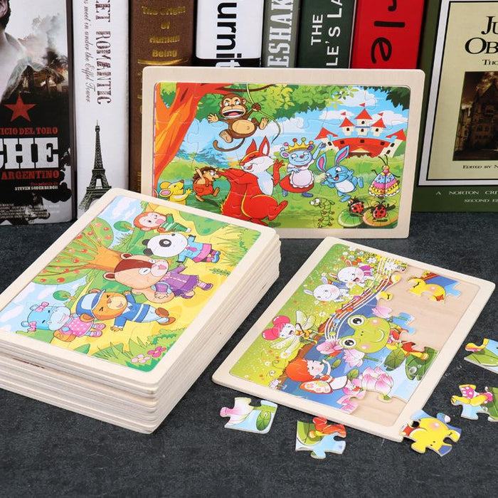 24 Pieces of Wooden Puzzle for Children