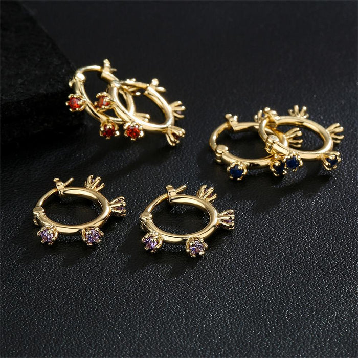 Personality Fashion Gold Color Small Geometric Women's Earrings