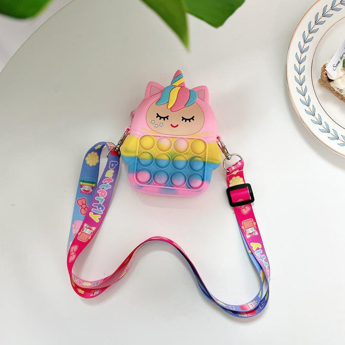 Rainbow Cloud Coin Purse Toy Silicone Diagonal Span