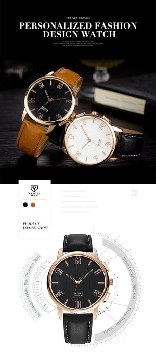 YAZOLE Mens Watches Brand Luxury Wrist Watch Waterproof Fashion Clock