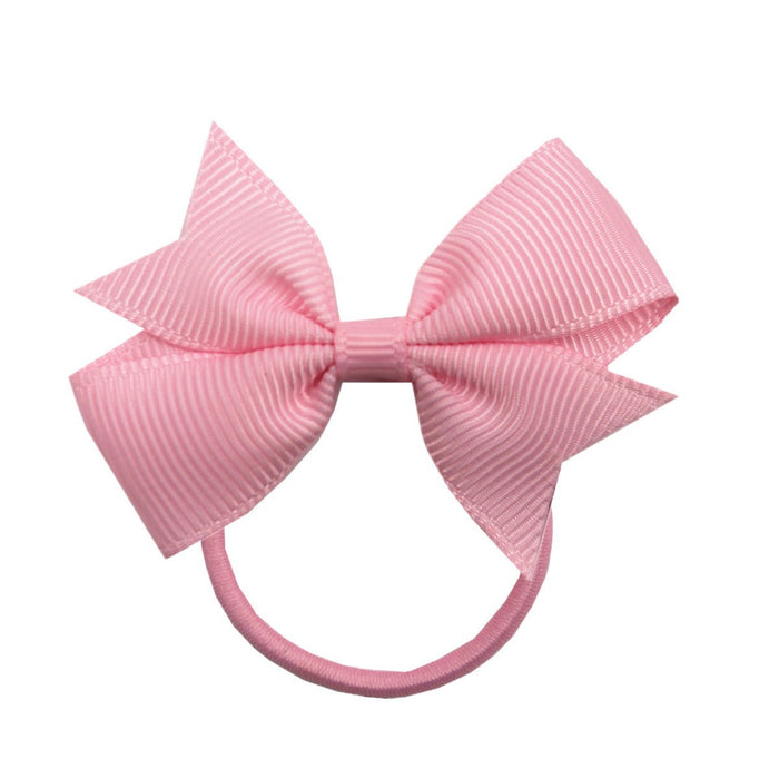 2PCS Children's jewelry bow elastic band