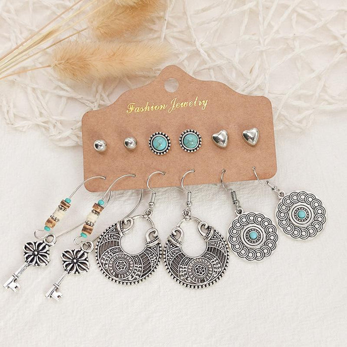 Fashion Creative 6 Piece Set Stud Earrings Women's Jewelry