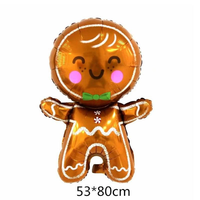 Jumbo Gingerbread Man Foil Christmas Balloon