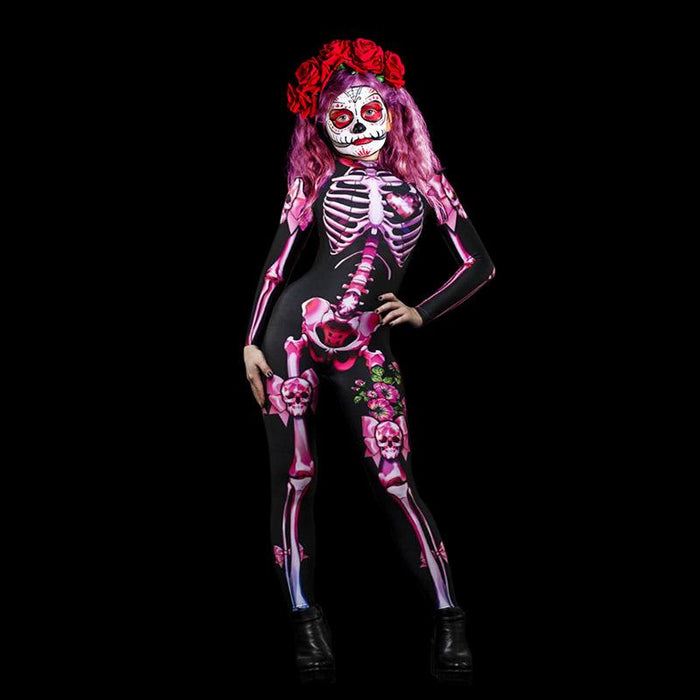 Halloween Costume Party Horror Skull Parent Dress Women's Jumpsuit