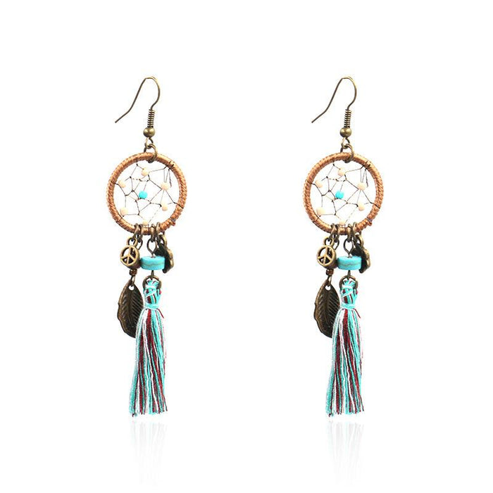 Creative Dream Catcher Earrings Feminine Tassel Earrings Accessories