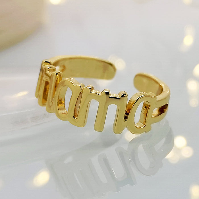 Creative Letter Mom Ring Mother's Day Gift