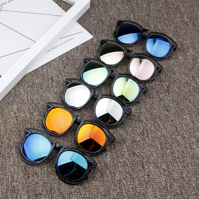 Children's Sunglasses round frame hollowed out colorful