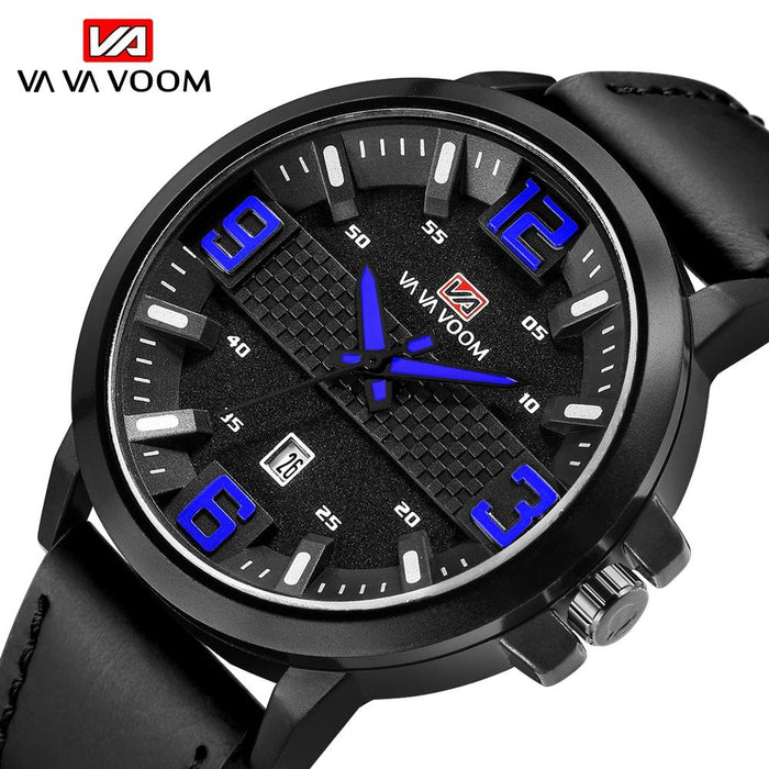 Calendar Wristwatch Fashion Mens Top Brand Luxury Sports Leather Watches