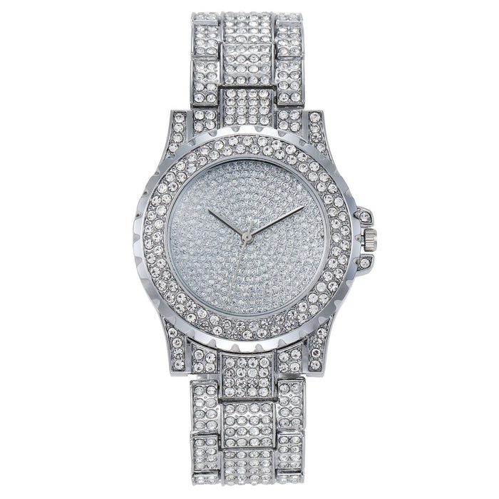 Women Watch Rhinestone Steel Quartz Fashion Wristwatch LLZ13884