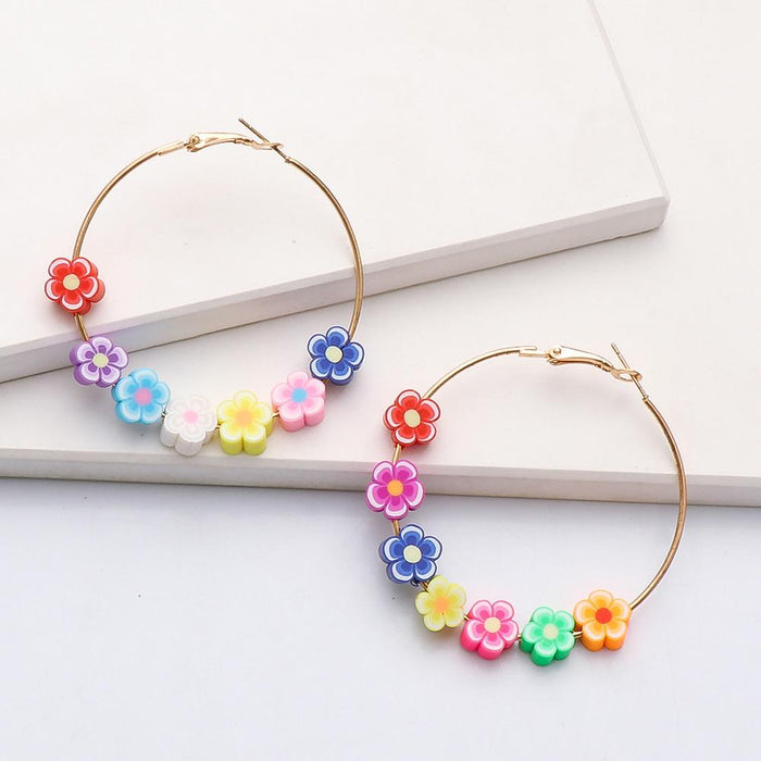 New Creative Mixed Color Cartoon Animal Funny Flower Earrings