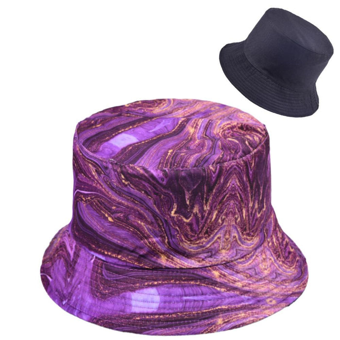 Multi-style Printed Fisherman Hat Outdoor Sun Hat Double-sided