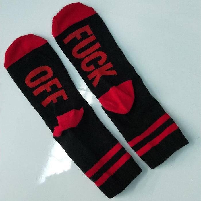 Mid tube socks men and women sole alphabet socks