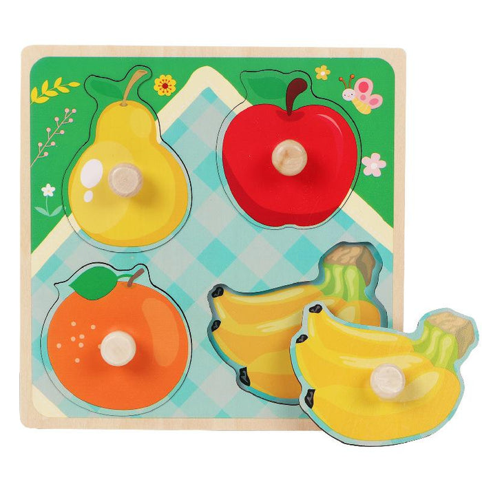 Wooden Children's Wooden Nail Hand Grab Board Jigsaw Puzzle Toy