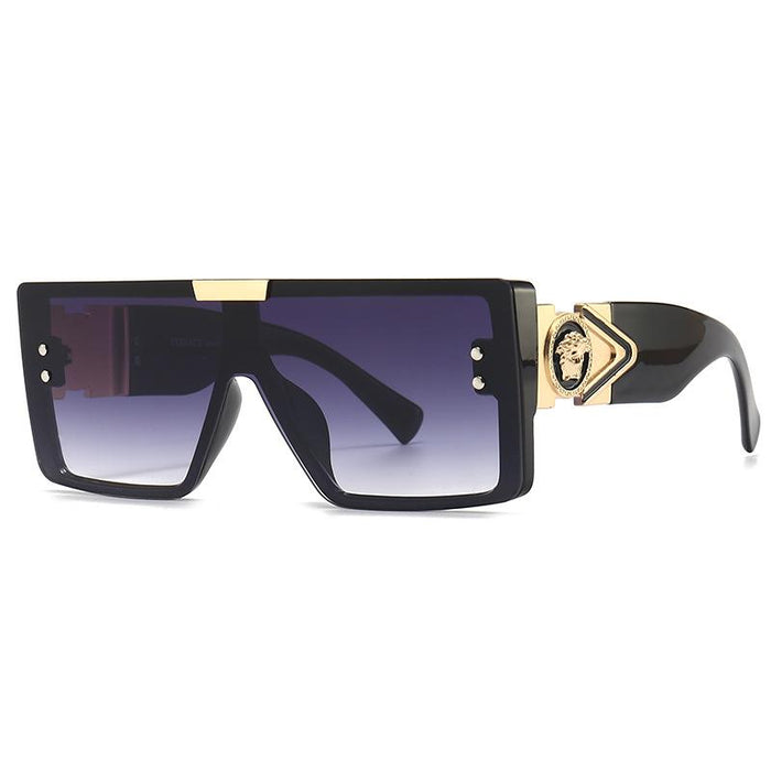 Large frame sunglasses frameless conjoined Sunglasses