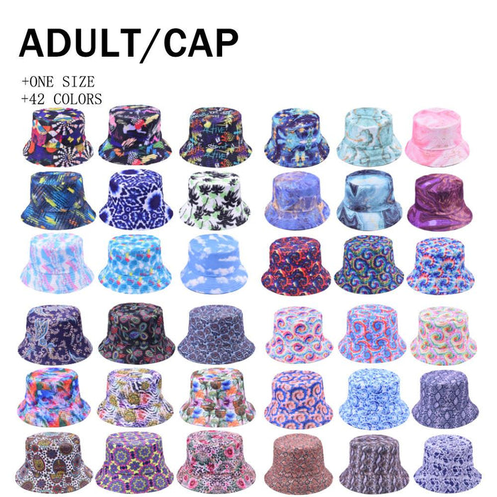 Multi-style Printed Fisherman Hat Outdoor Sun Hat Double-sided