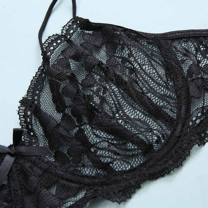 Sexy Lace Lingerie Garter Set Women Intimates Underwear