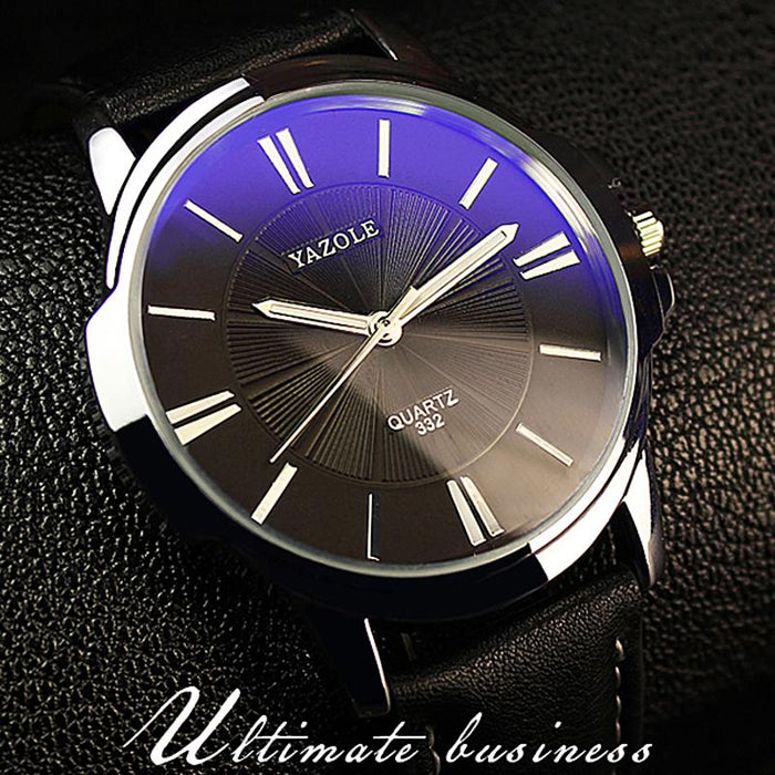 YAZOLE Brand Fashion Men Dress Watches Leather Strap Casual Watch